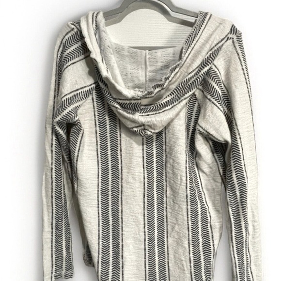 Ocean Drive Women's Baja Hoodie Size Small Stripes Long Sweatshirt - Picture 2 of 4